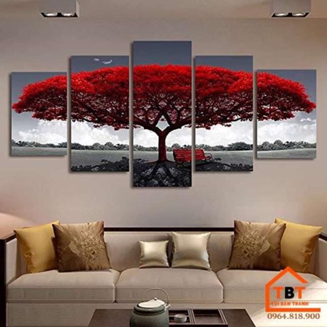 Tranh treo tường - Tranh CANVAS bộ 5 tấm
