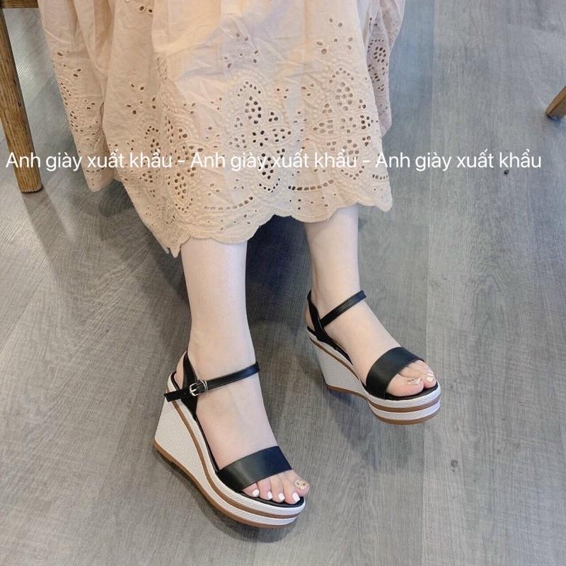 SD02 - Sandal xuồng A.colection quai ngang da lì đế nhẹ tênh hàng VNXK ( ảnh thật , kèm video)