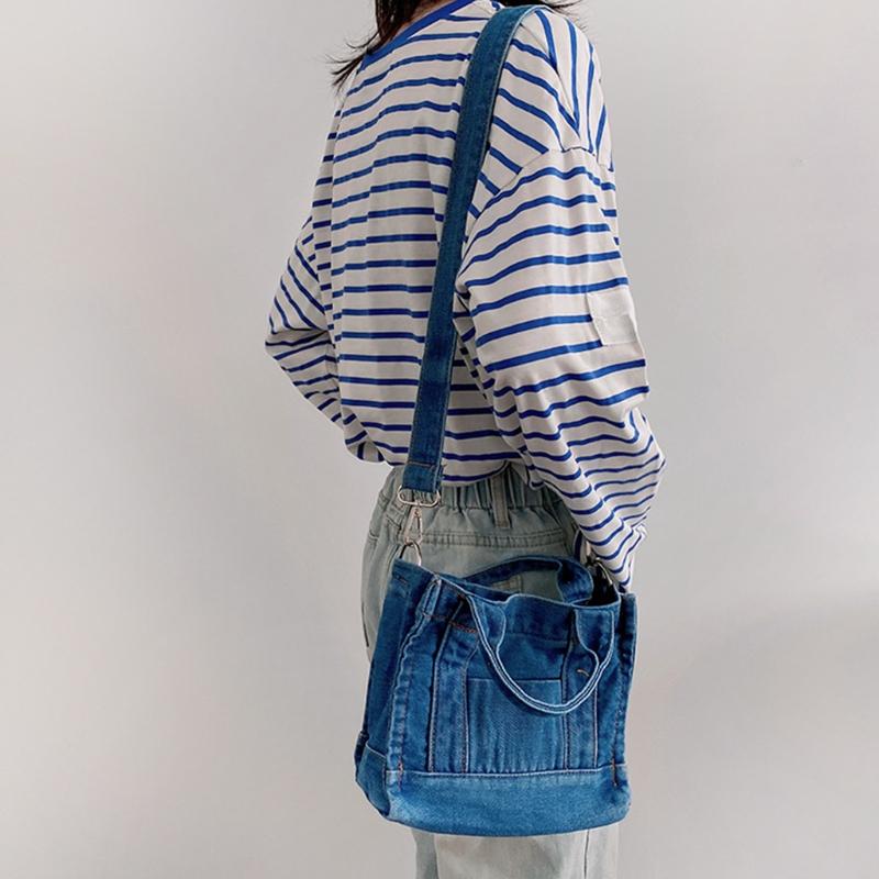 Phụ Nữ Cô Gái Nhỏ Denim Túi Cầm Tay Đeo Vai Messenger Đeo Chéo Nữ-Mùa Hè Túi Ví
