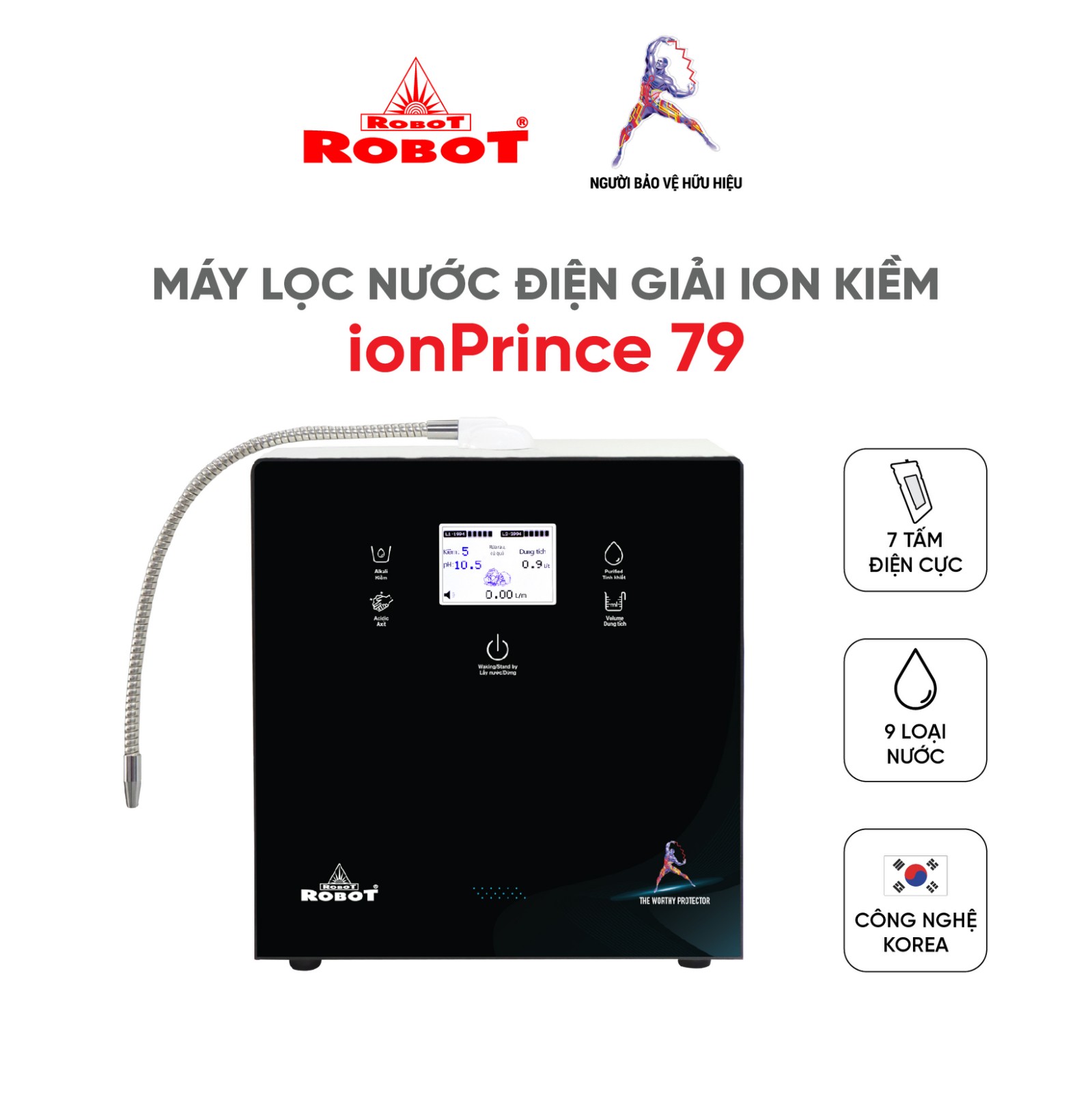 Máy Lọc Nước Điện Giải Thông Minh Ion Kiềm ROBOT IonPrince 79