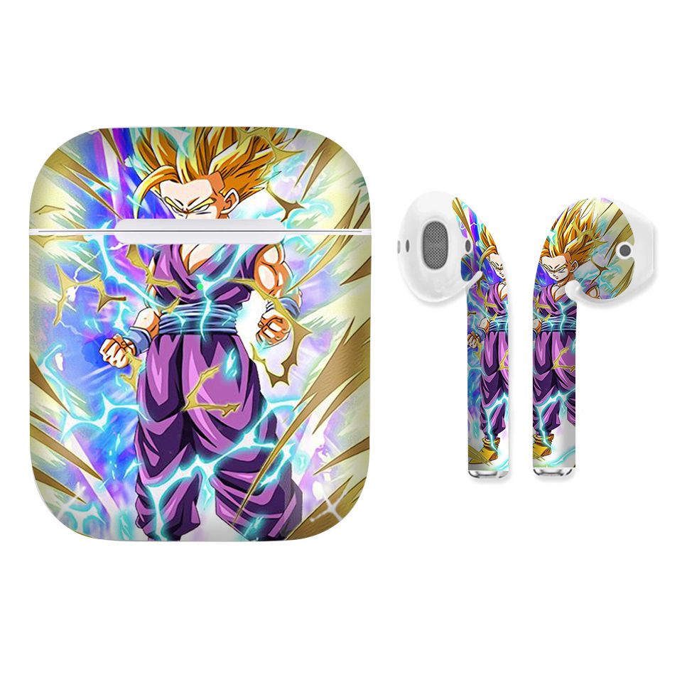 Miếng dán skin chống bẩn cho tai nghe AirPods in hình Songoku Dragon Ball - 7vnr041 (bản không dây 1 và 2