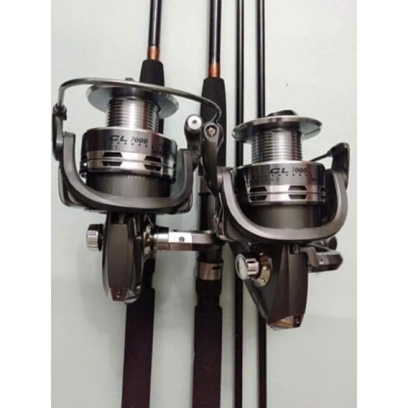 Bộ cần câu 2m7 + máy 7000 cần 2 khúc đặc cần tải 10kg siêu khoẻ y hình giá rẻ