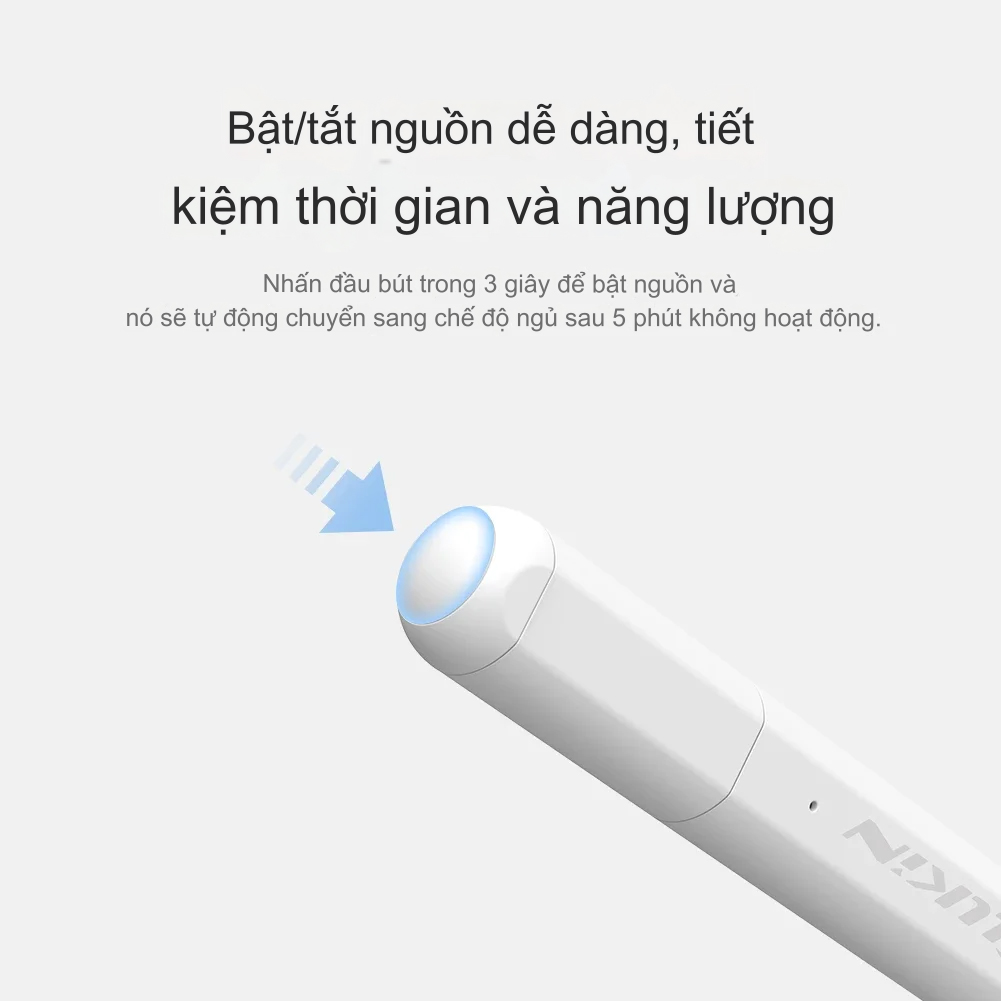 Bút cảm ứng hỗ trợ tì tay không độ trễ mượt mà ổn định Nillkin iSketch S3 iPad Air Pro 11 12.9 13 Air 4 5 6 2018 10.2 - Hàng nhập khẩu