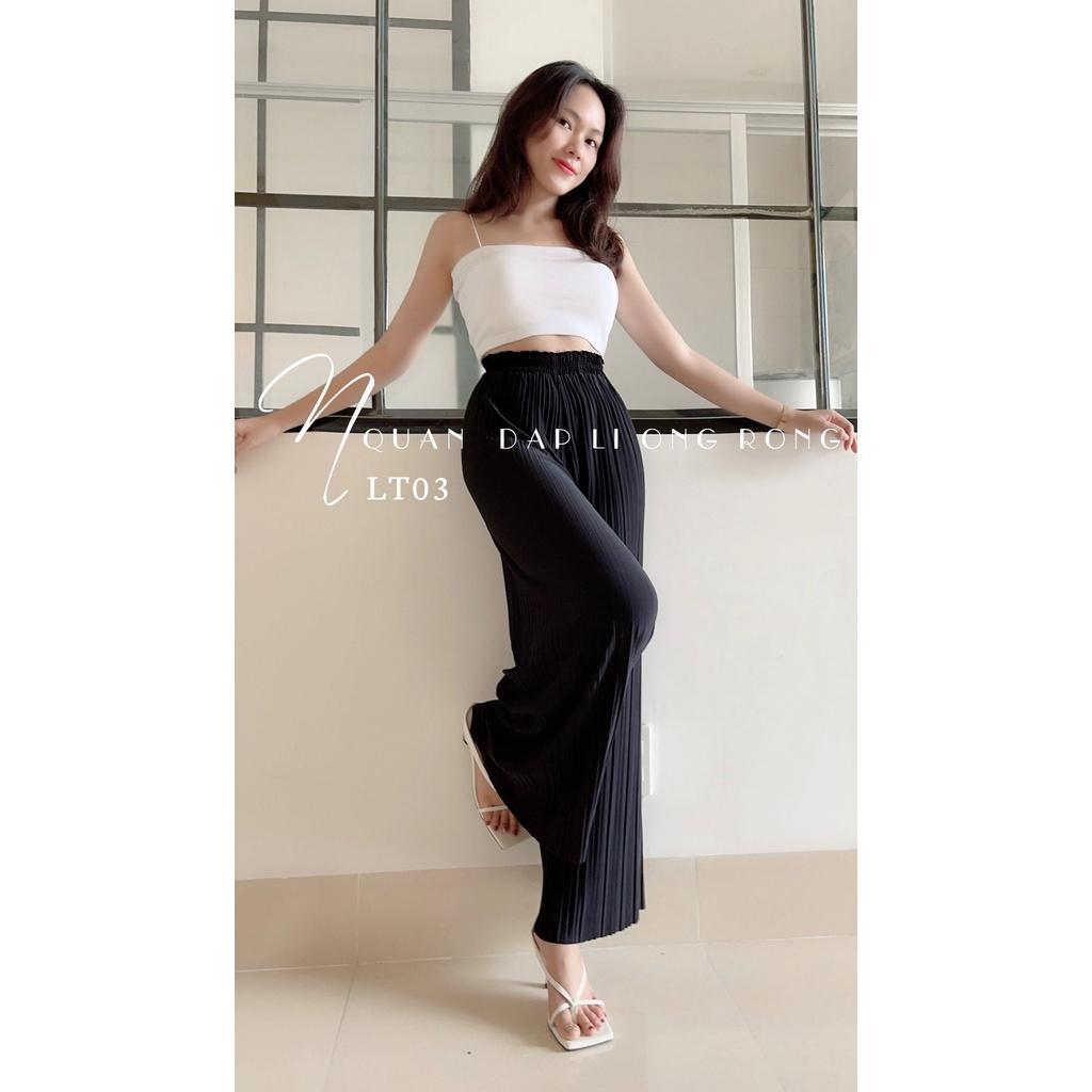 Quần Dài Thun Dập Ly Ống Rộng Vải Đep Cao Cấp Hot - BT Fashion + Hình Thật