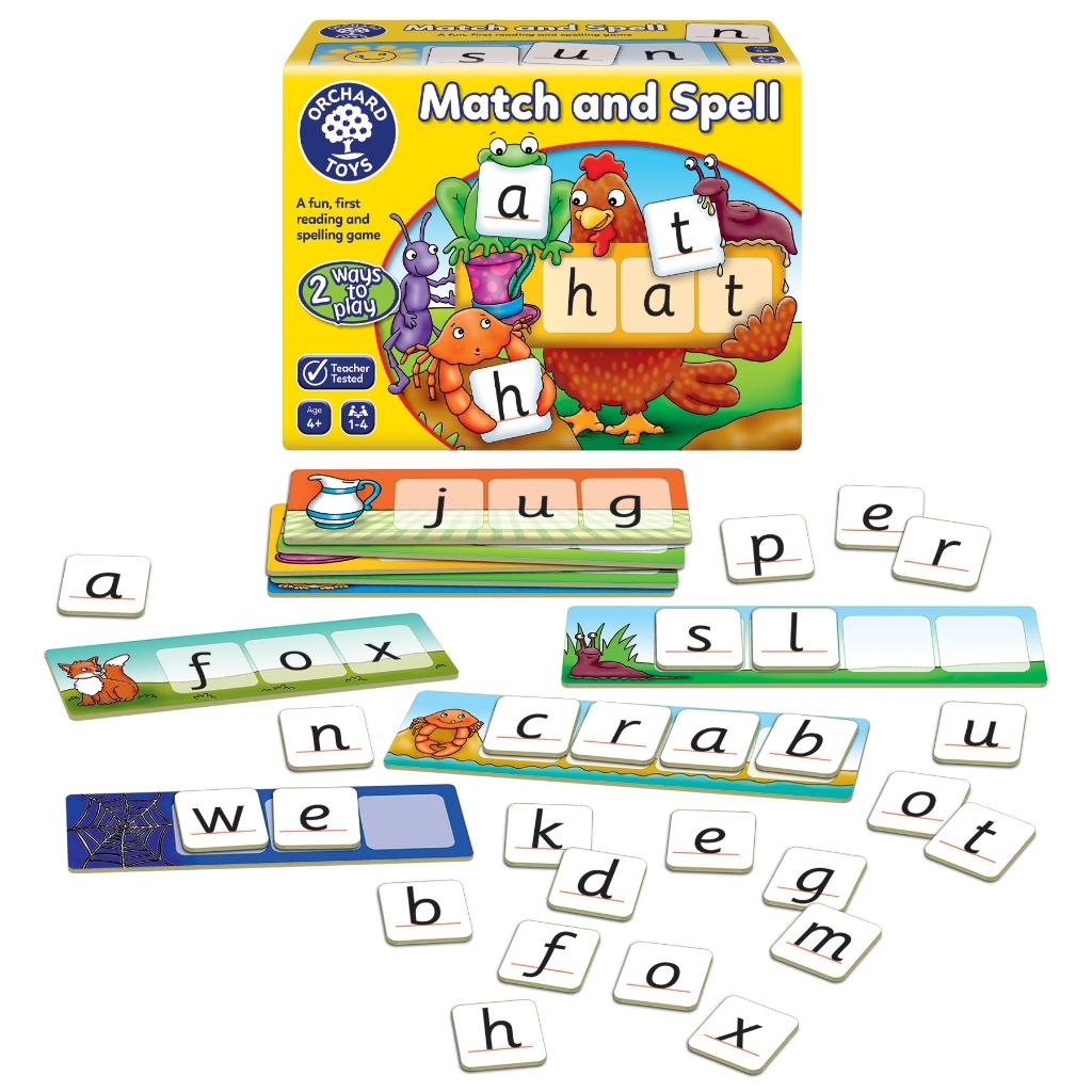 Trò chơi trí tuệ Match and Spell - Orchard Toys giúp trẻ học tiếng Anh, phát triển kỹ năng quan sát
