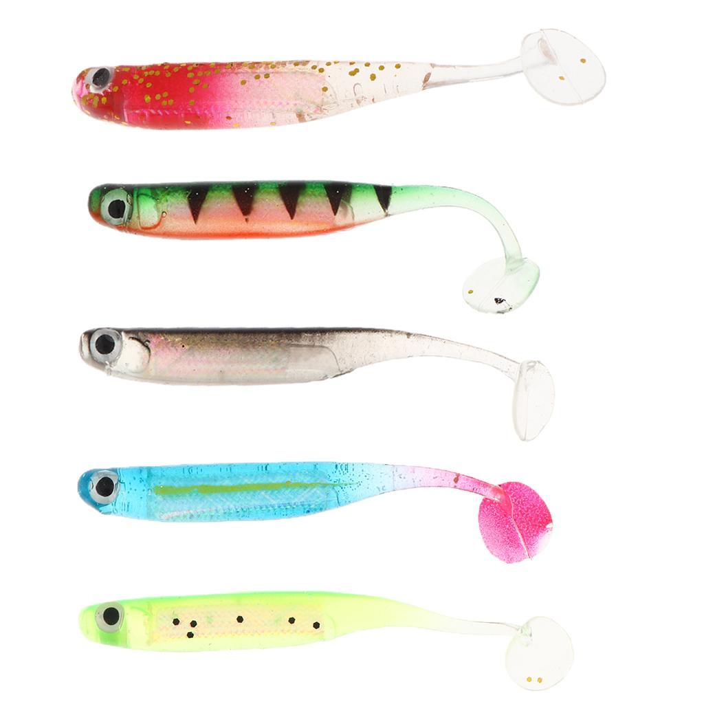 Soft Fishing Lure With Paddle T Tail Bait Shad Minnow Paddle Swimbaits
