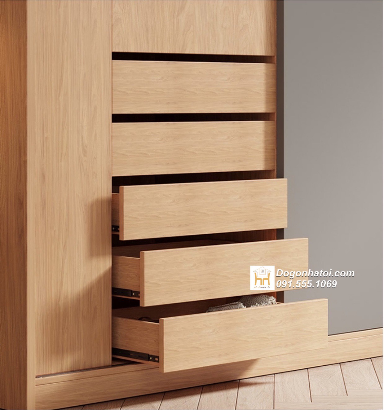 Tủ áo 2 cánh của lùa đẹp hiện đại 2m x 1m8- TA202