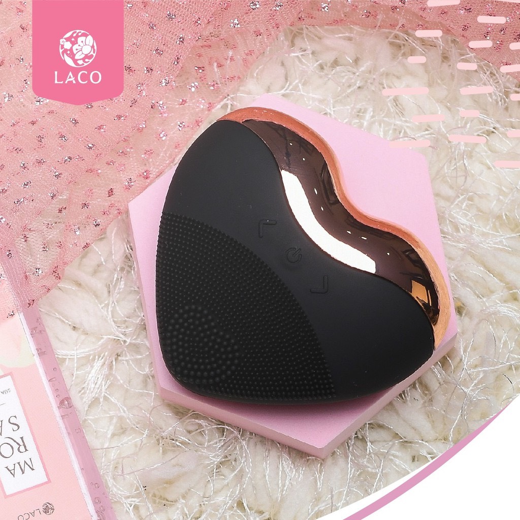 Máy rửa mặt LACO LUXURY Chính hãng tặng test sửa rửa mặt - Làm sạch sâu, massage, nâng cơ, tan nọng cằm, đẩy tinh chất