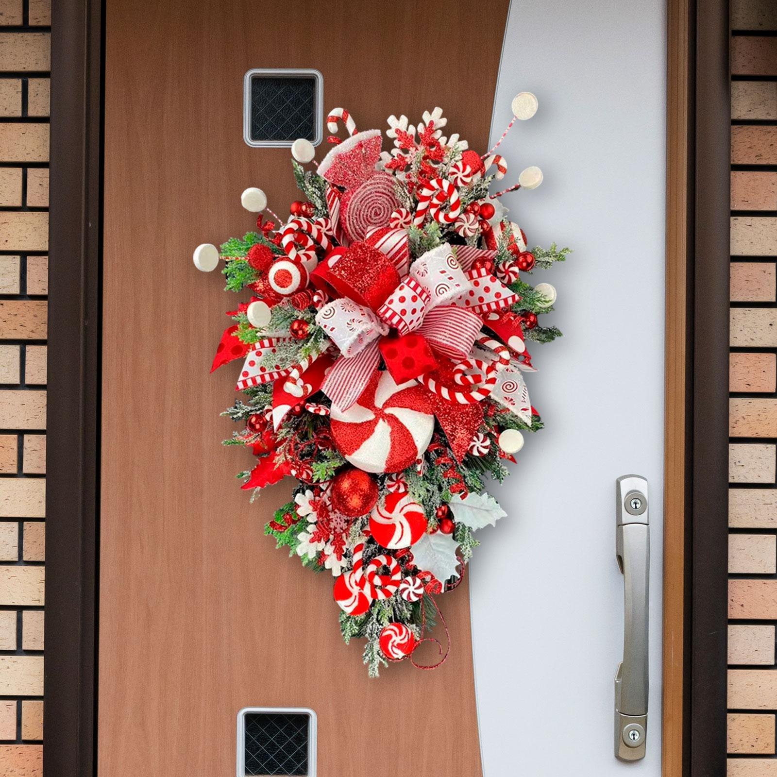 Artificial Christmas Teardrop Swag Xmas Garland for Garden Corridor Festival
