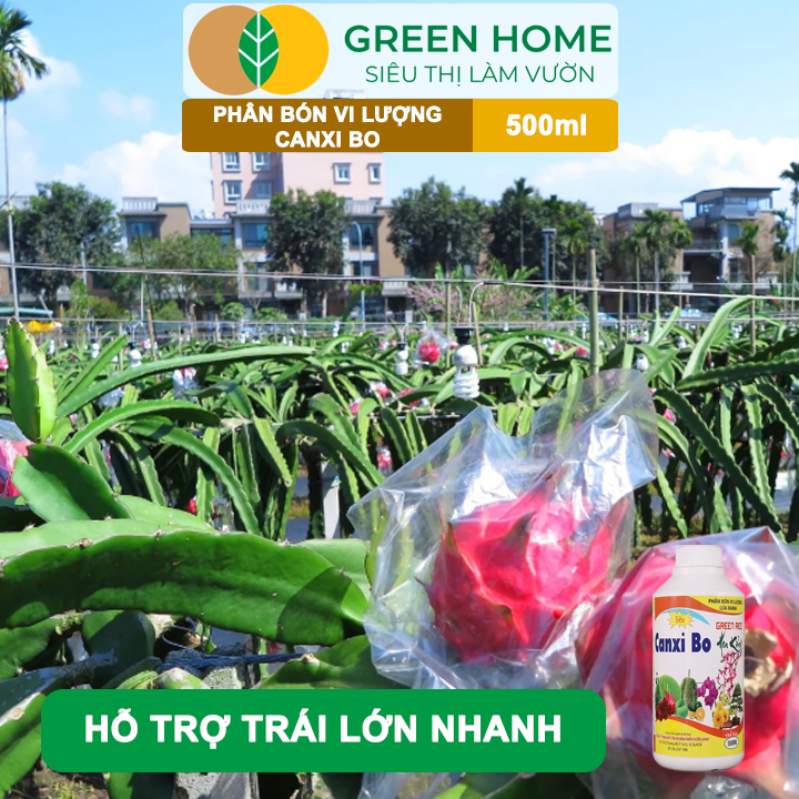 Phân Bón Vi Lượng Canxi Bo GreenHome, Chai 500ml, Chống Rụng Hoa, Tăng Đậu Trái, Giúp Trái Lớn Nhanh