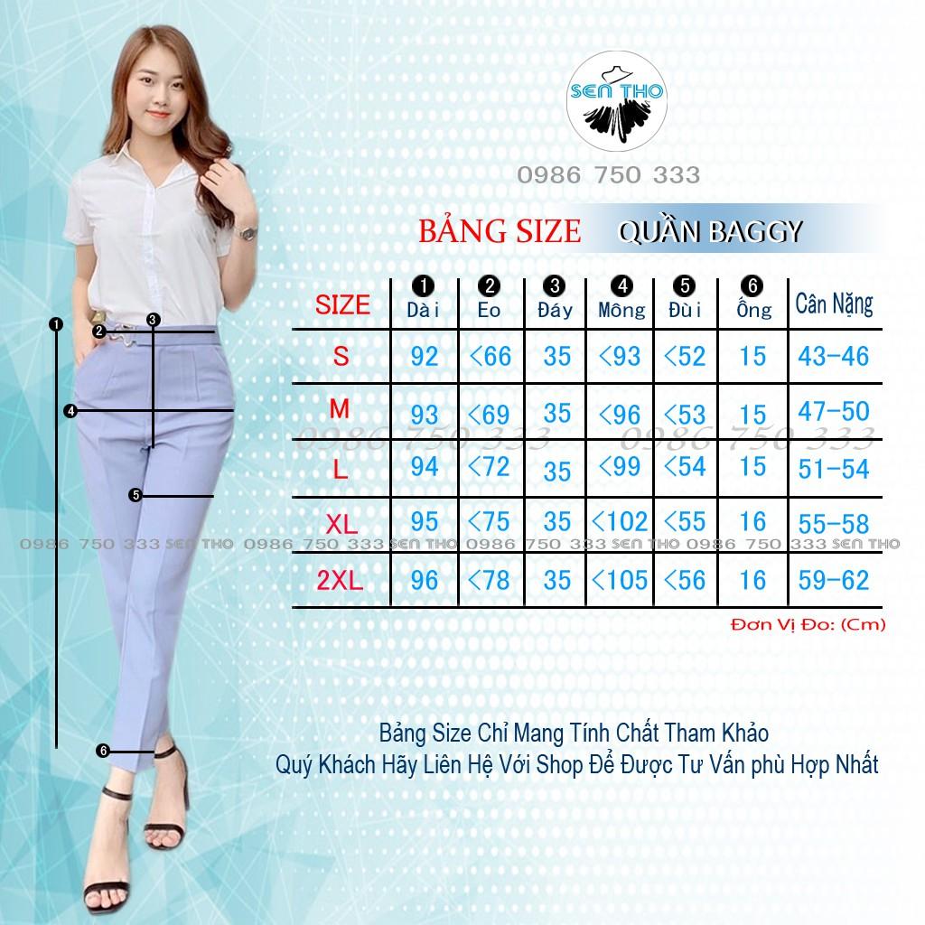 Quần Baggy Nữ Đai Vải Vuông ,Quần Công Sở Màu Đen Be Chất Vải Vitex Cao Cấp, Cạp Cao, Sang Trọng Thanh Lịch