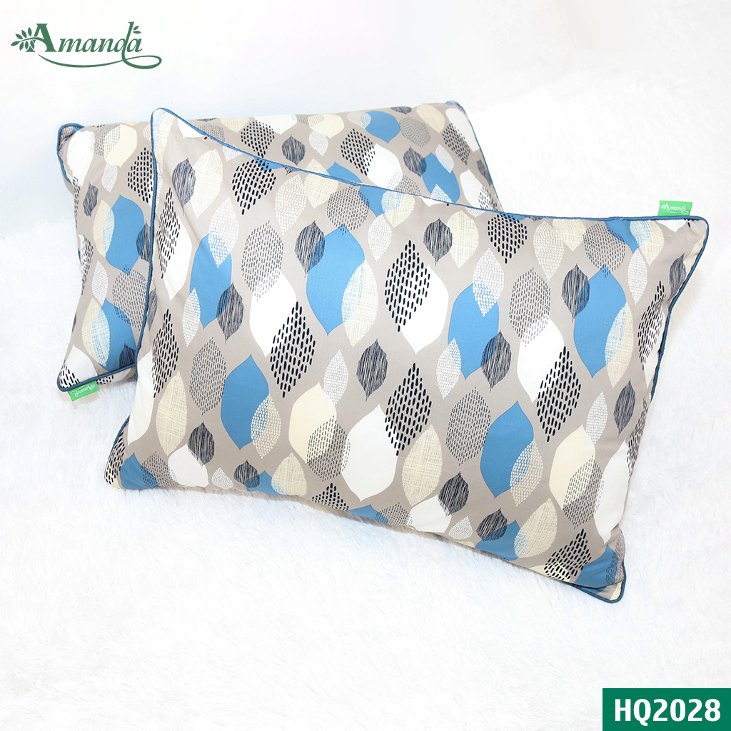 Áo gối nằm Amanda HQ2028, chất vải cotton lụa satin Hàn Quốc bề mặt mềm mịn an toàn với làn da