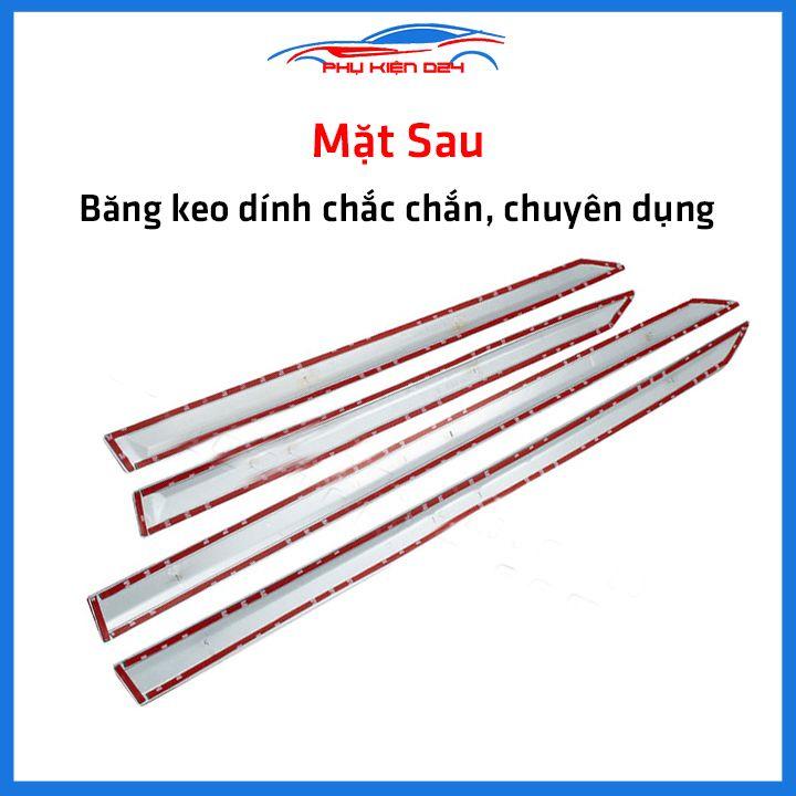 Bộ ốp nẹp sườn Fortuner 2017-2018-2019-2020-2021-2022 bản nhỏ trang trí làm đẹp xe