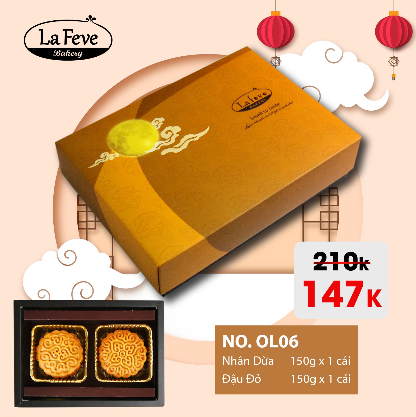Bánh Trung Thu Lafeve - Lễ Hộp OL06
