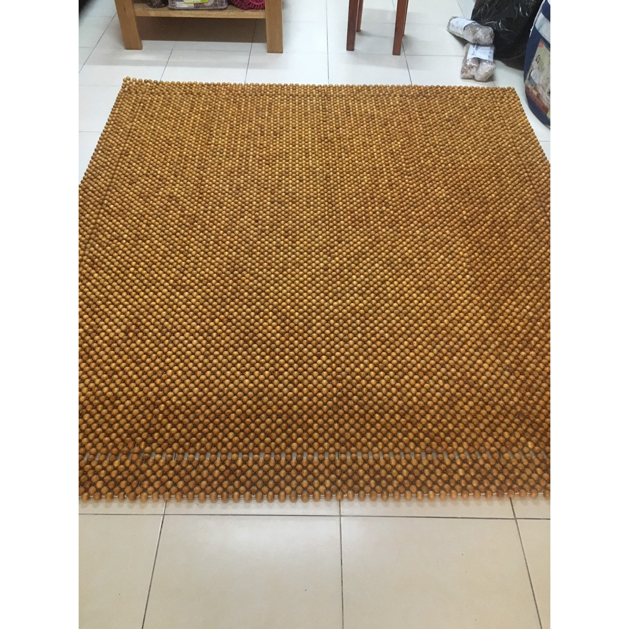 Chiếu hạt gỗ Pơ Mu cao cấp loại 1,6mx2m hạt 1,8cm