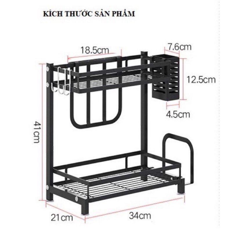 Kệ ,giá gia vị INOX , sơn tĩnh điện kèm ống đũa,có chỗ cài dao,đồ dùng phòng bếp hợp kim thép không gỉ