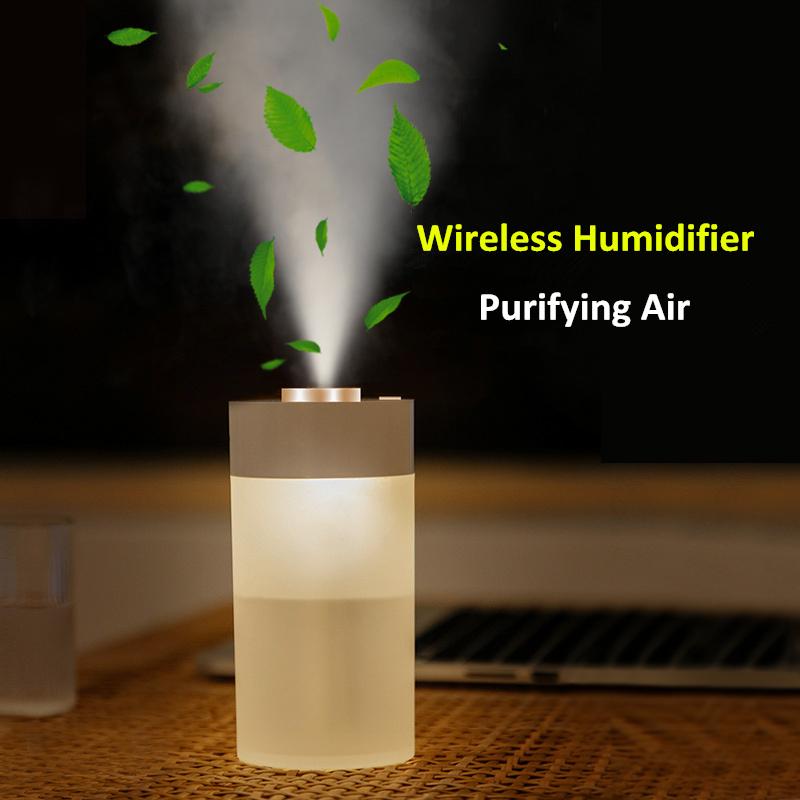 350 Ml Không Dây Máy Phun Sương Tạo Độ Ẩm 800 MAh Di Động Nhà Xe Humidificador Siêu Âm Làm Thơm Phòng Diffuer Máy Lọc Không Khí Phun Sương Tạo