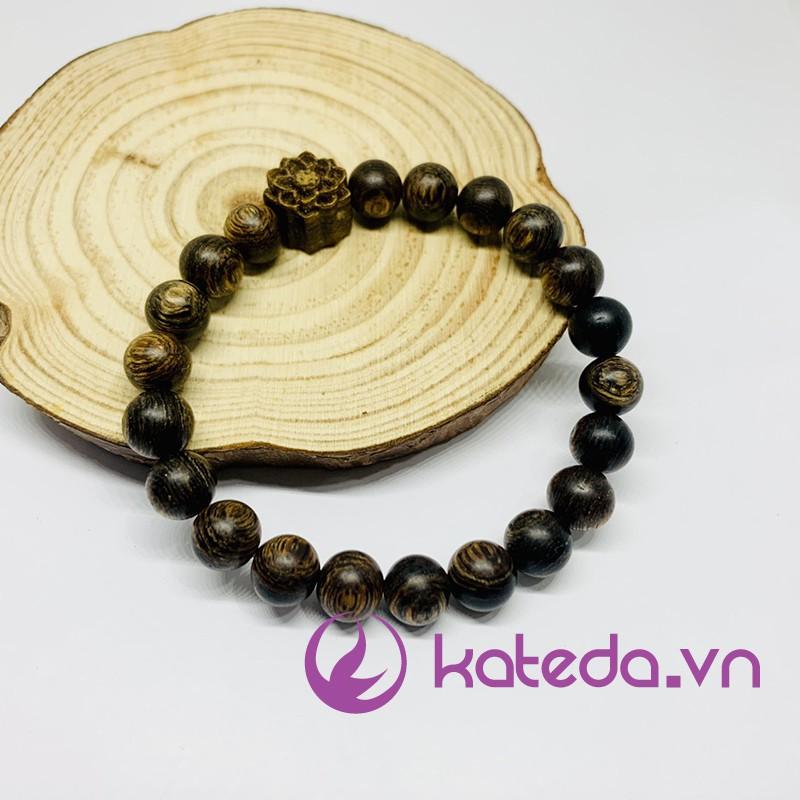 Vòng Tay Trầm Hương Sánh Chìm mix Hoa Sen VTCS