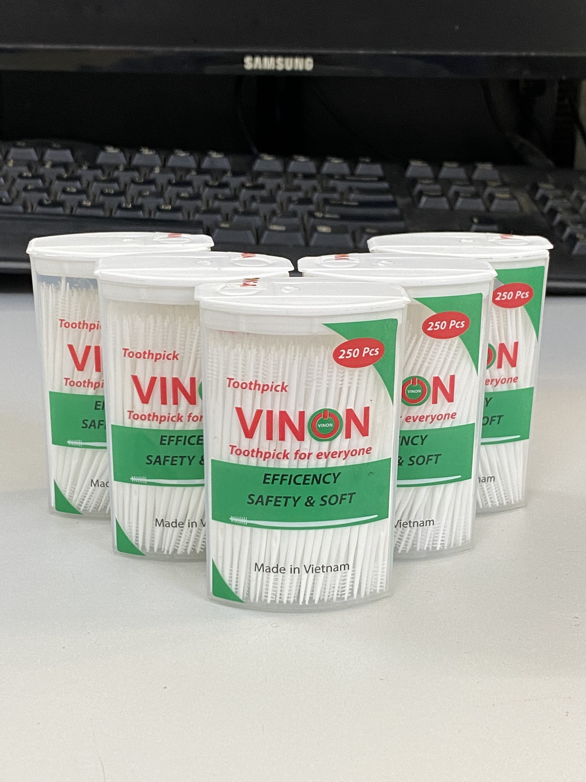 Combo 05 hộp (1250 tăm) Tăm Vinon - Lựa Chọn Hoàn Hảo Cho Răng Miệng