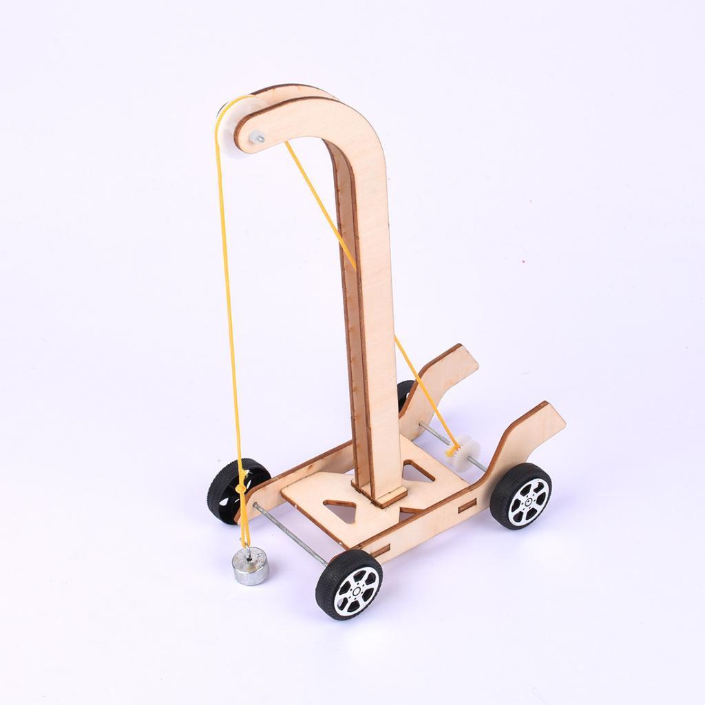 MÔ HÌNH NHÀ Gỗ DIY Khoa Học Giáo Dục Trọng Lực Xe Đồ Chơi Thử Nghiệm Bộ Dụng Cụ dùng cho Trẻ Em