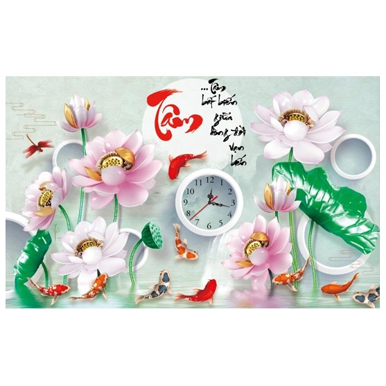 Tranh đính đá Tâm - chưa đính