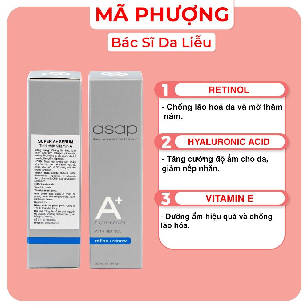 Kem bôi giảm mụn ngừa lão hoá RETINOL 1% A+ ASAP