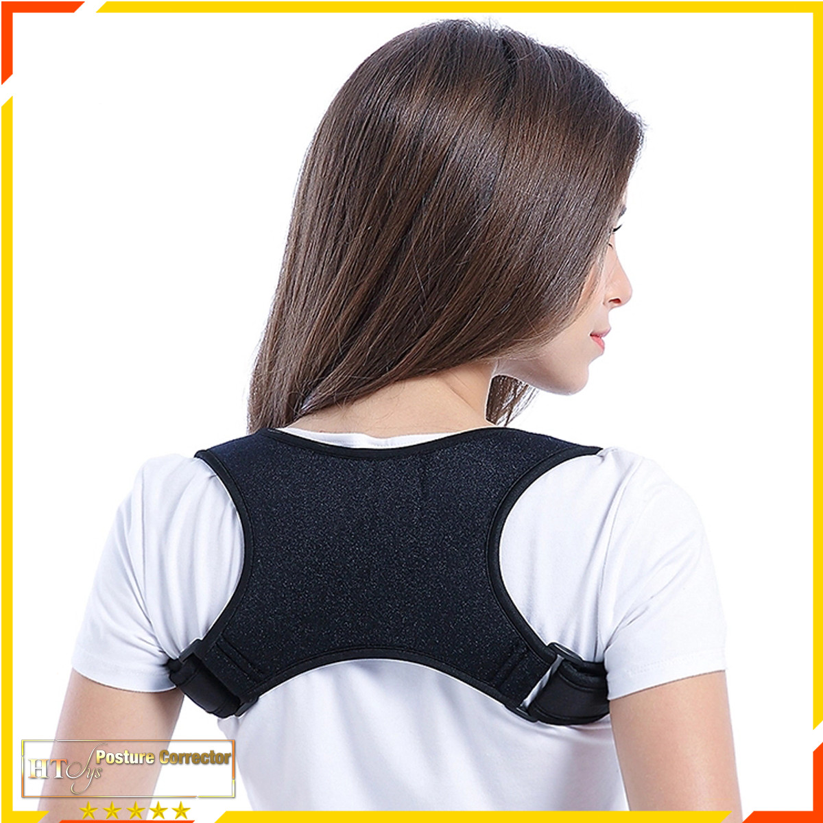 Đai chống gù lưng nam nữ HT SYS Posture Corrector-Kiểu dáng chữ X-Freesize-Màu đen