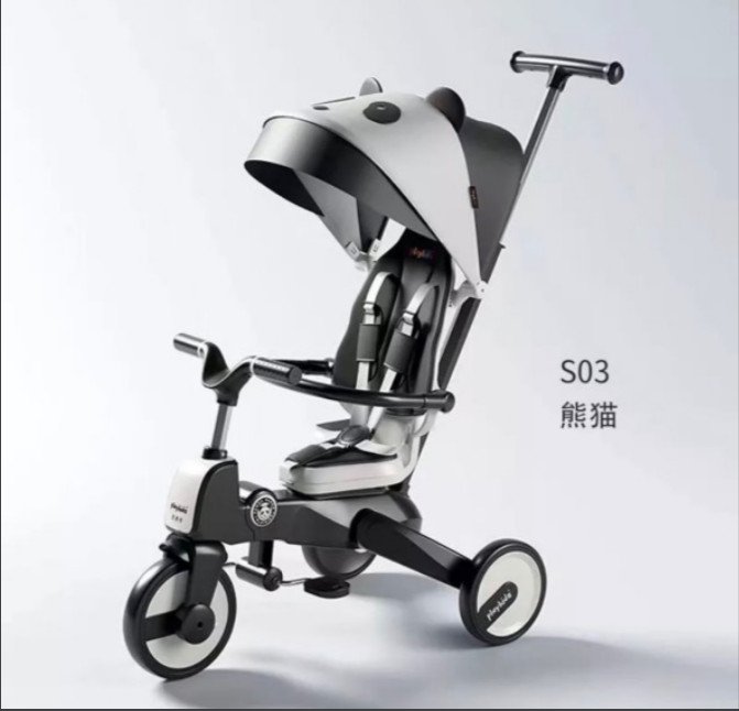 Xe đạp 3 bánh cho bé Seebaby Playkids S03 New 2024, gấp gọn Hàng chính hãng