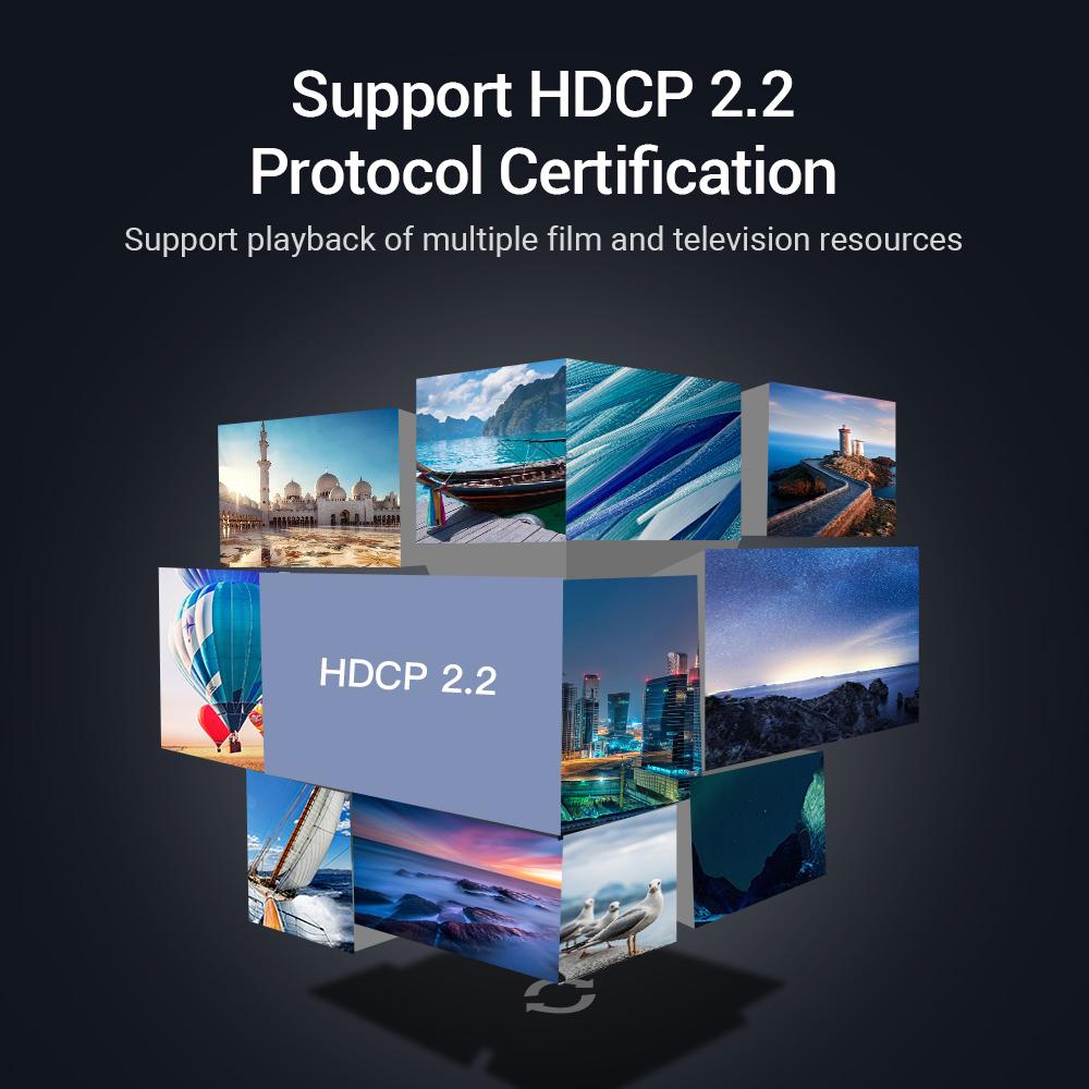 Bộ chia 4K HD HDMI 2.0 với Điều khiển từ xa cho Máy tính xách tay / Đầu DVD / PC / 4K