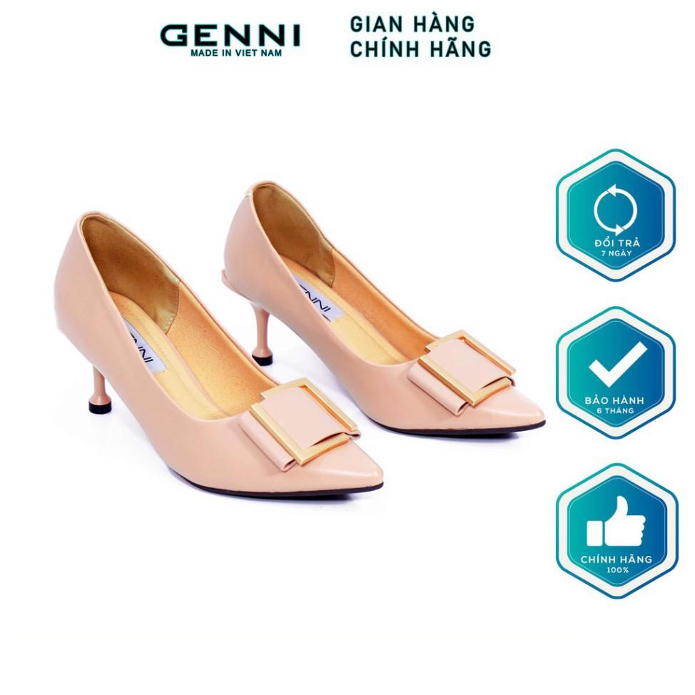 Giày cao gót đế kim loại 4p GE426 - Genni