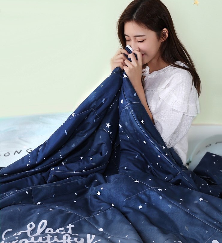 Bộ chăn ga gối cotton LIDACO PL1 - Bầu Trời Đêm (SP000866) - TẶNG VỎ GỐI ÔM