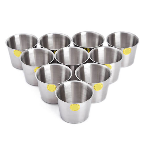 Combo 10 Ly Làm Nước Đá Inox Size 9-10 cm Bền Đẹp