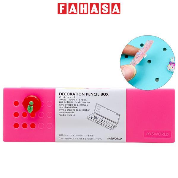 Hộp Đựng Bút Trang Trí - Kèm Charm Tone Pastel - Sworld IP4441-RD - Red