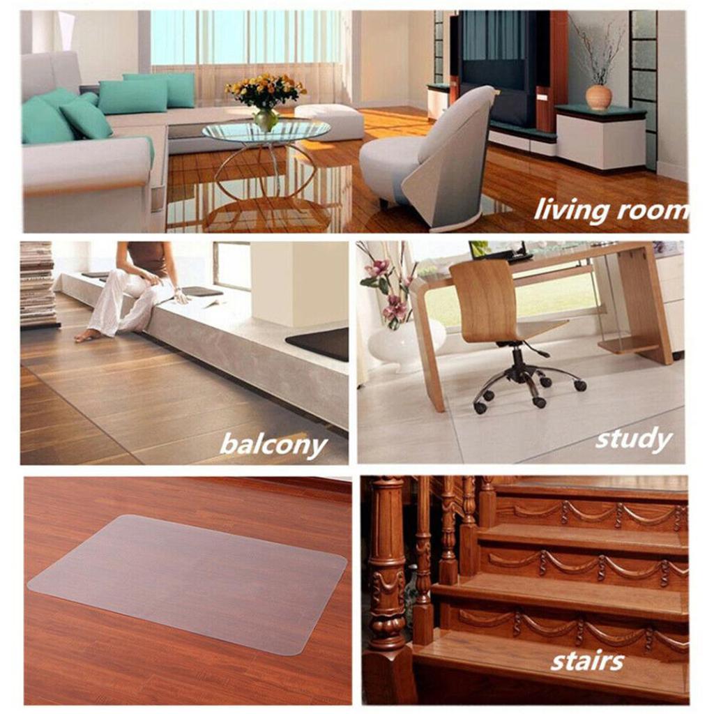 2xOffice Computer Carpet Protector Chair Mat 1.5mm Thick PVC Mat 40x60cm