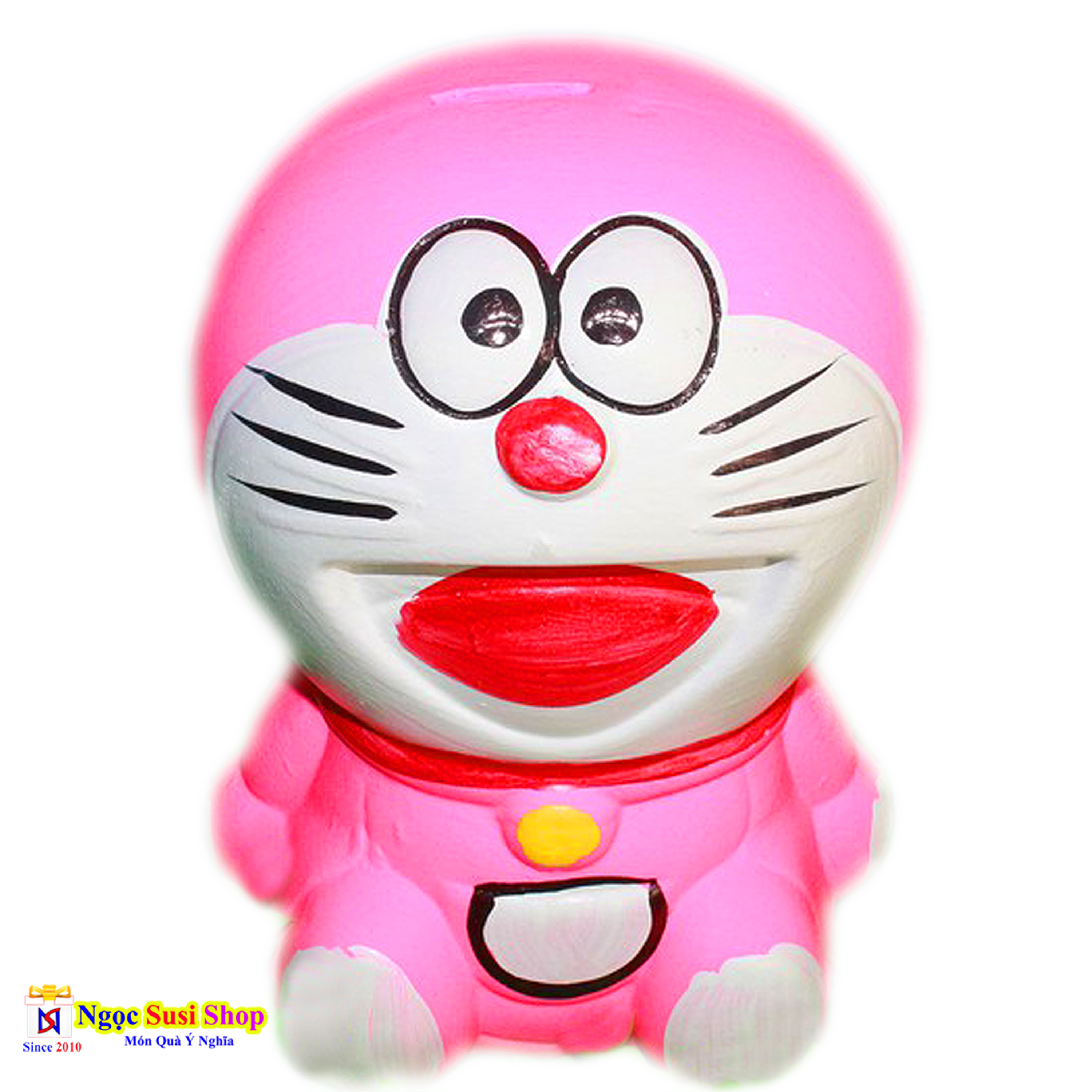 ỐNG HEO ĐẤT TIẾT KIỆM ĐÔRÊMON DORAEMON CHO BÉ - NGẪU NHIÊN MÀU