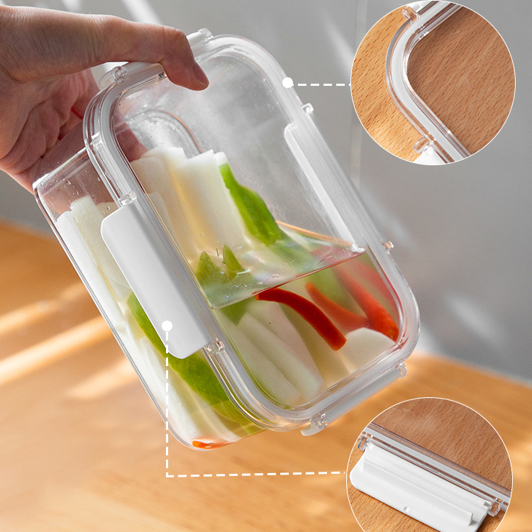 Bộ 3 hộp nhựa cao cấp đựng thực phẩm viền silicone kín khí