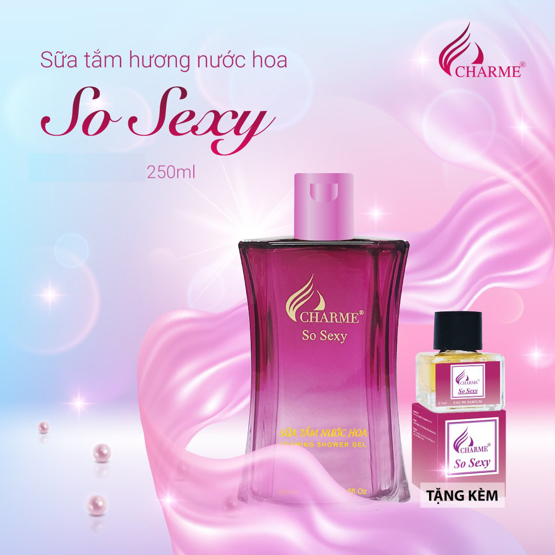 Sữa tắm hương nước hoa Charme So Sexy 250ml