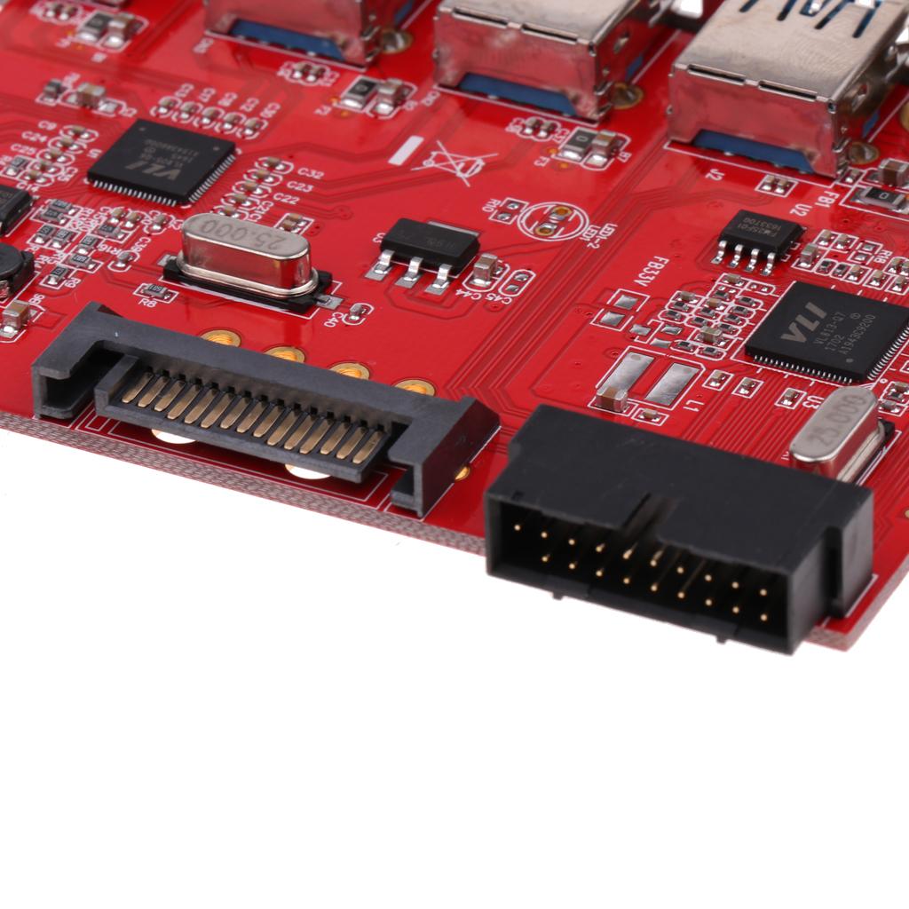 5 Ports PCI-E to USB 3.0 PCI Express Card Adapter USB3.0 Hub for Windows XP