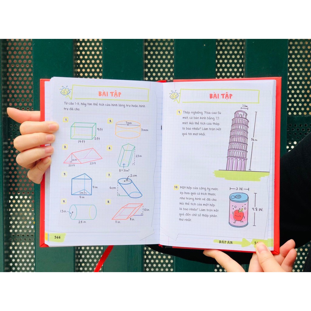 Combo Sổ tay Hình Học - Sổ tay Hóa Học - Á Châu Books, Bìa Cứng, In Màu - Tổng Hợp Kiến Thức Hình Học Và Hóa Học Lớp 8 Đến Lớp 12