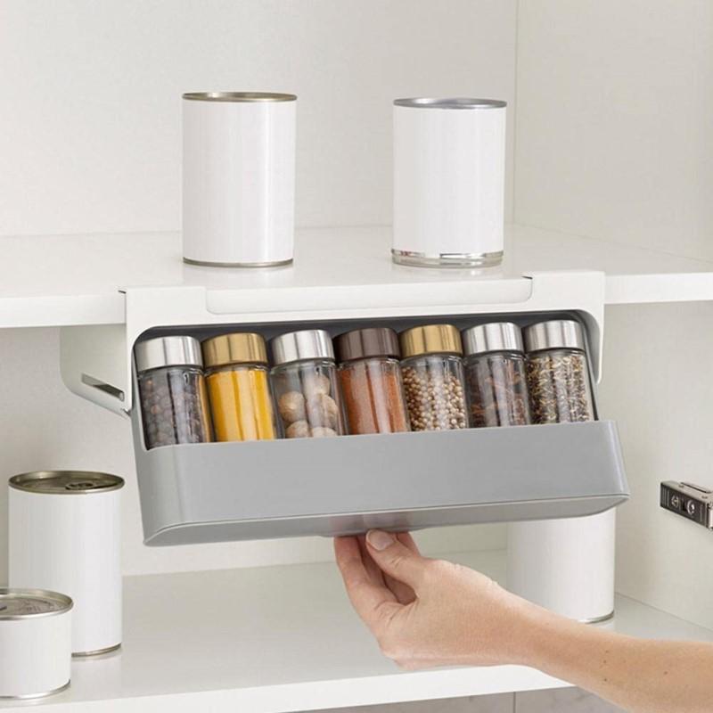 Gia Vị Có Giá Để Đồ Gia Vị Chai Người Tổ Chức Tự Dính Ngăn Kéo Treo Gia Vị Bình Giá Đỡ Bộ Hộ Gia Đình Vật Dụng Nhà Bếp