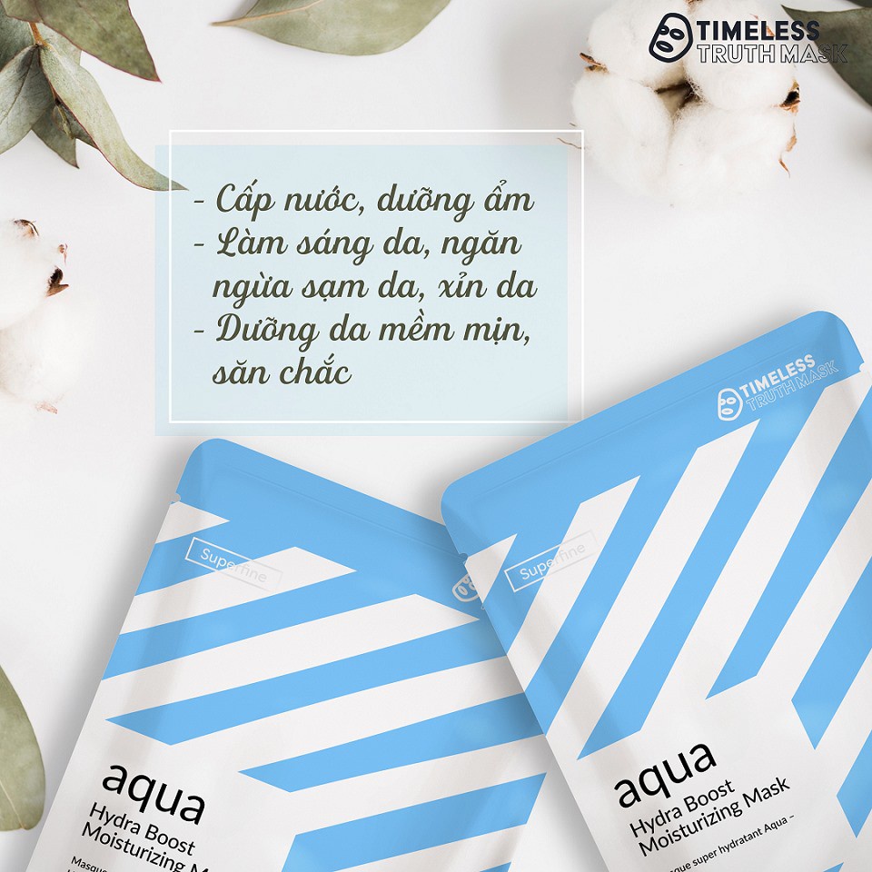 Mặt nạ sợi tơ siêu nhẹ dưỡng ẩm sâu, sáng da Timeless Truth Mask - Aqua Hydra Boost (30ml x 1 miếng)