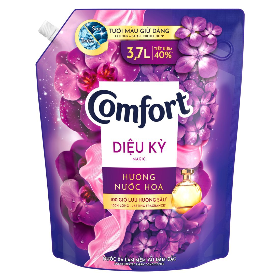 Nước xả làm mềm vải COMFORT Nước xả vải hương nước hoa diệu kỳ 3.7L