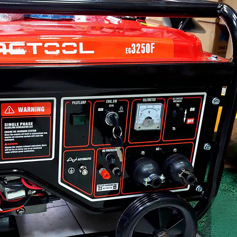 Máy phát điện Mactool EG3250F - máy phát điện chạy xăng công suất 3.25KVA bình nhiên liệu lớn mức độ tiêu thụ nhiên liệu thấp tiết kiệm, an toàn