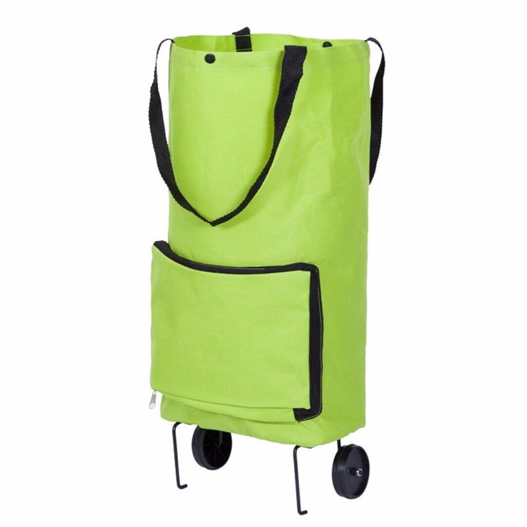 Fashion Folding Home Trolley Shopping Bag Reusable Shopping Cart Portable Eco-friendly Storage Totes Large Foldable Handle Bags