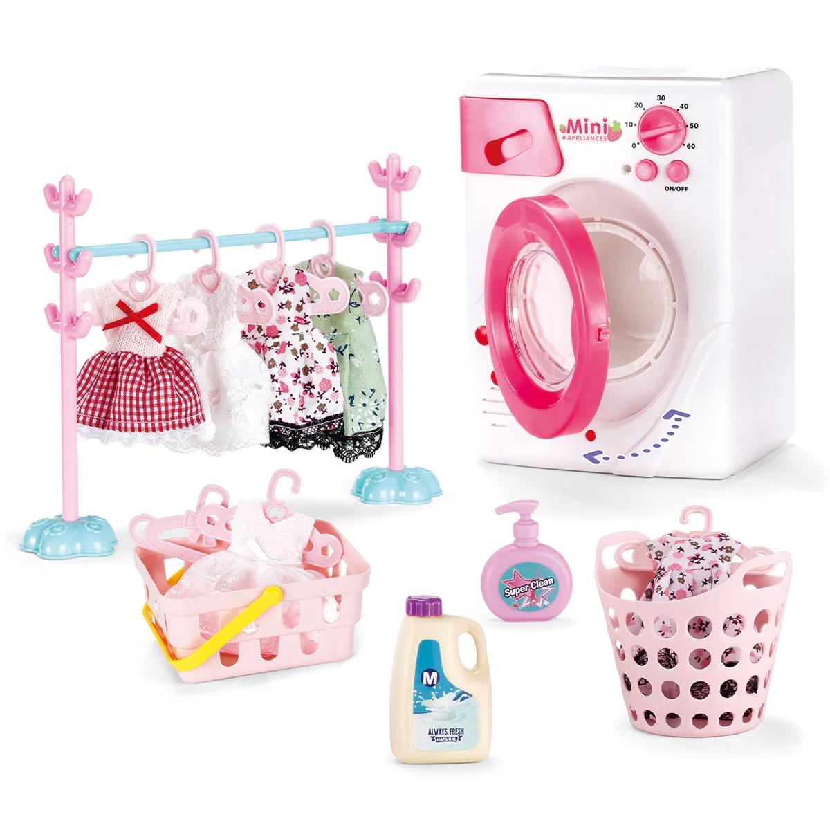 Đồ Chơi Máy Giặt Hiện Đại Và Phụ Kiện Quần Áo - Sweet Heart SH8604 (19 Chi Tiết)