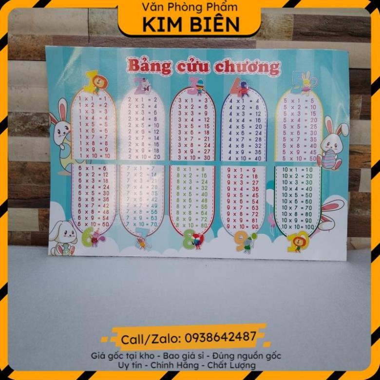 ️sỉ vpp,sẵn hàng️ Bảng cửu chương, bảng chia, bảng chữ cái và đếm số, công thức toán tiểu học - VPP Kim Biên