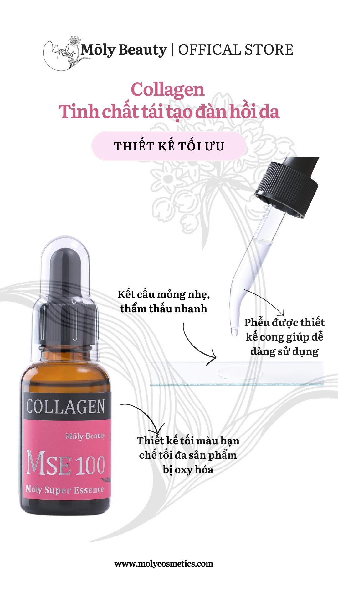 MSE100 Super Essence CO - Tinh chất tái tạo đàn hồi da Collagen 30ml - Mōly Beauty