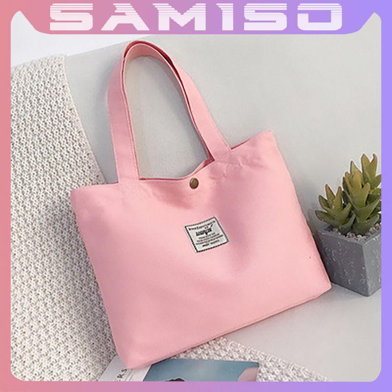 Túi tote vải canvas cỡ nhỏ đeo chéo trơn mềm đi học đẹp giá rẻ TT2