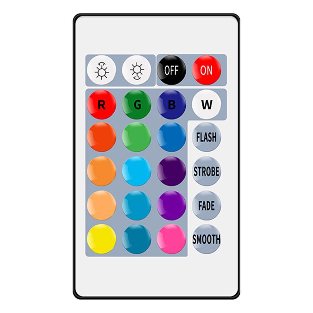 Color Changing E27 Light Bulb Lamp RGB with Remote Cream Lens White