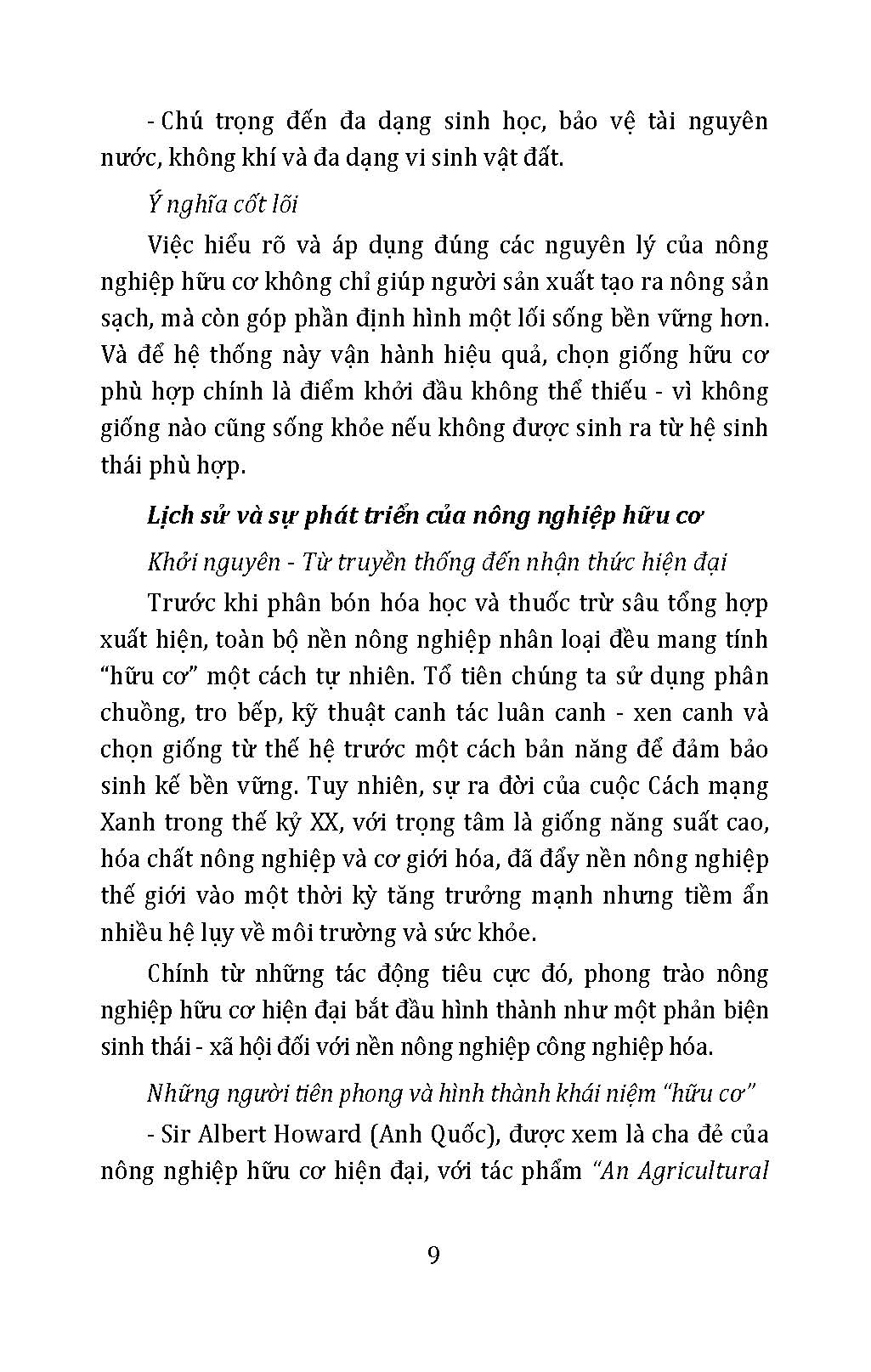 Nông Nghiệp Hữu Cơ - Chọn Giống Hữu Cơ